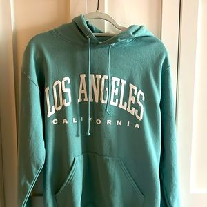 Los Angeles California Mint Green Hoodie Small